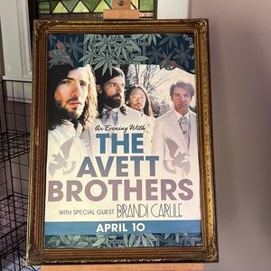 Avett Brothers Vinyl Poster in Antique Frame